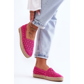 PG1 Ženske ažur espadrile Pink One Lover ružičasta 2