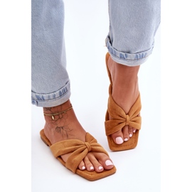 Camel Vanilla Sky ženske papuče od velura smeđa 1