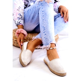 Ženske klasične espadrile Big Star JJ274951 bijelo-sive siva 4