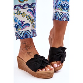 Ženske natikače na Wedge Black Calama crno 1