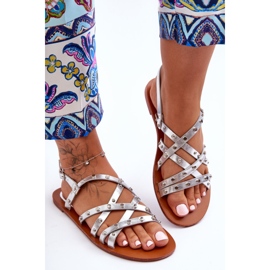 Ženske sandale Silver Alemona srebro 1