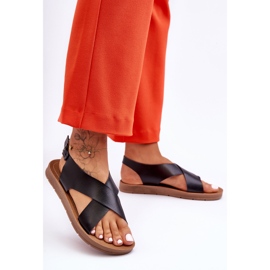 PG1 Lagane klasične ženske sandale crne Lenny crna 1