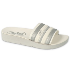 Befado dječje papuče 067Y001 bež na pruge bijela 3