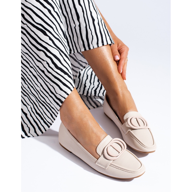 Elegantne ženske mokasine Shelovet bež boje 1