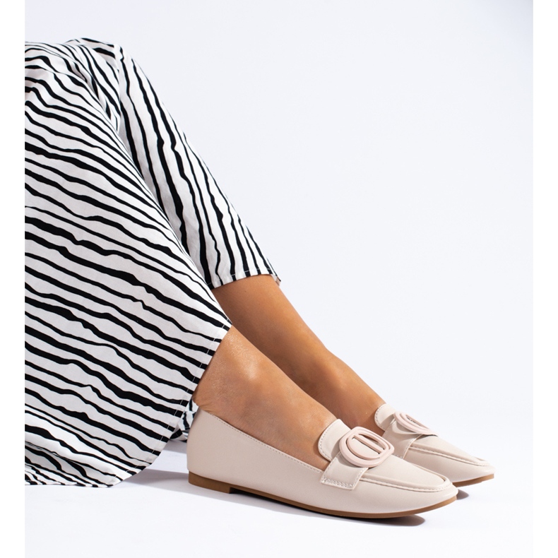 Elegantne ženske mokasine Shelovet bež boje 2