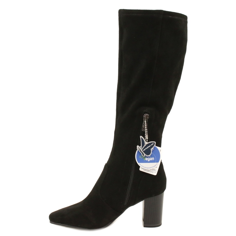 Ženske crne rastezljive čizme Caprice 9-25520-41 044 crne čizme do koljena crno 1