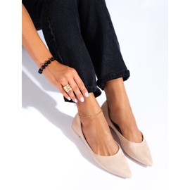 Ženske Shelovet balerinke od antilopa bež boje 1