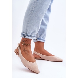 PS1 Kenra ženske bež balerinke od brušene kože 1