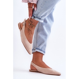 PS1 Kenra ženske bež balerinke od brušene kože 2