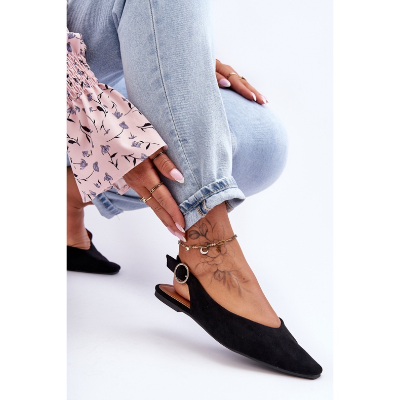 PS1 Kenra ženske crne balerinke od brušene kože crna 2