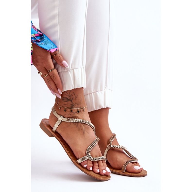 Ženske natikače Gold Hayen zlatna 1