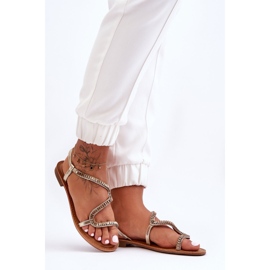 Ženske natikače Gold Hayen zlatni 2