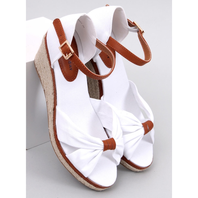 Espadrile sandale na klin od Kristen White bijela 1