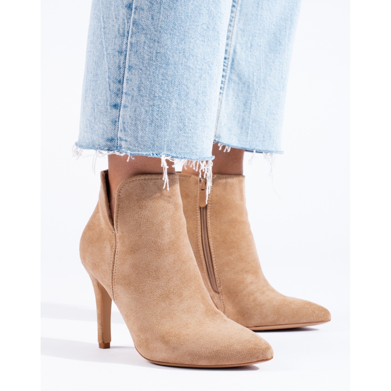 Bella Paris Klasične čizme na visoku petu bež 1