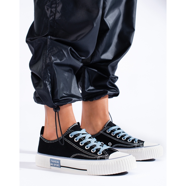 Shelovet ženske crne niske tenisice crno 1