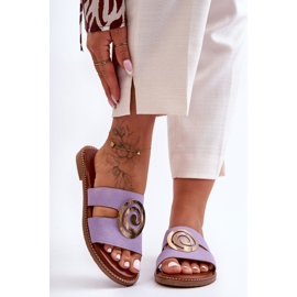 Moderne papuče s ukrasom u zrcalu Purple Deep Breath ljubičasta 1