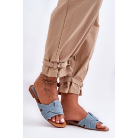 Ženske platnene papuče svijetloplave Aversa plava 1