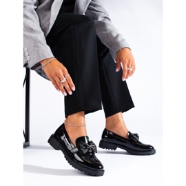 SHELOVET Natikače s mašnom crna 1