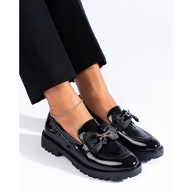 SHELOVET Natikače s mašnom crna 2