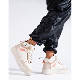 Visoke Shelovet ženske tenisice bež boje 1