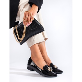 Vinceza Elegantne lakirane mokasine na nisku petu iz Vinceze crna 1