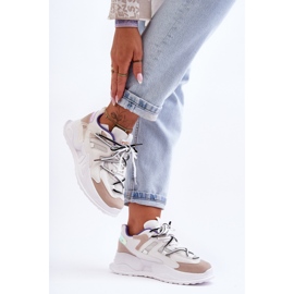 Kožne sportske cipele s platformom Bijeli Sifel bijela 2