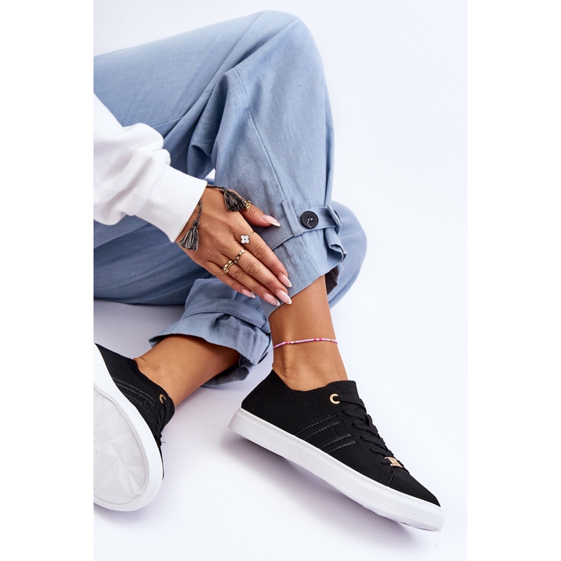 PE1 Ženske tenisice na vezanje crne Etna crno 2