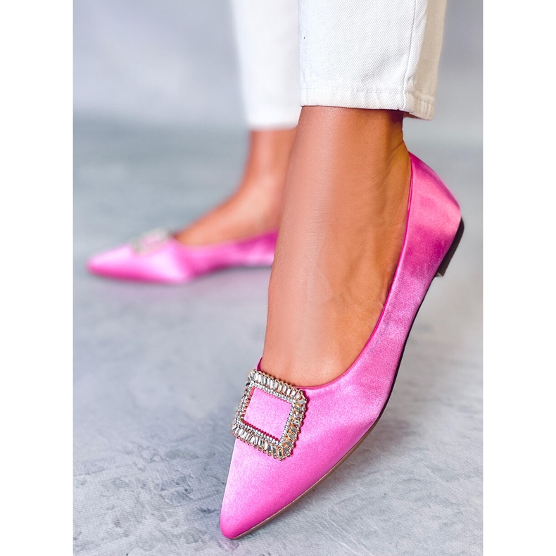 Elegantne balerinke s Lorella Fushia kamenjem ružičasta 2
