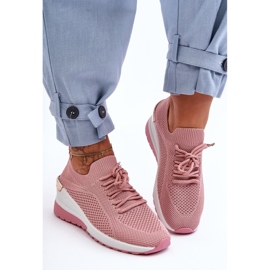 PG1 Sportske cipele na natikače od tkanine Ružičasta Visconti Wedge 1