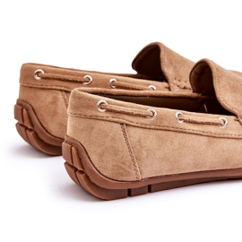 Smeđe muške natikače od brušene kože smeđa 3