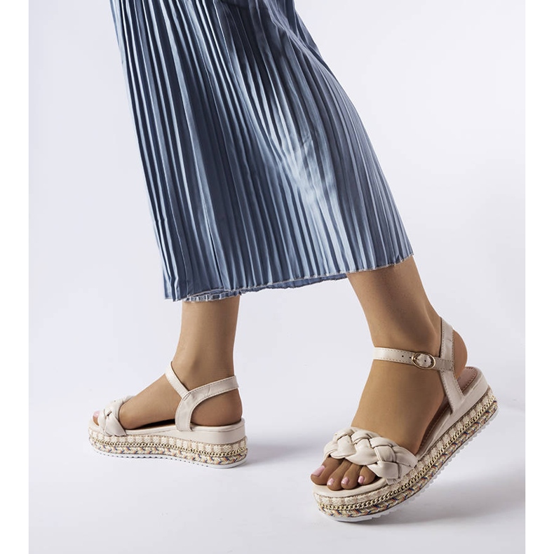 Bež sandale s platformom iz Katrin zelena 1