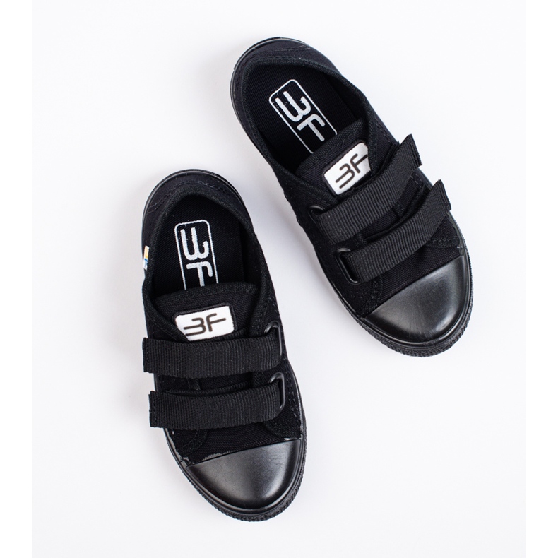 SHELOVET Crne dječje tenisice s 3F čičkom crna 1