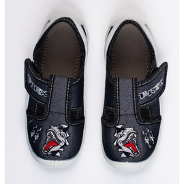 SHELOVET Papuče na čičak za dječaka 3F dinosaur crna 1