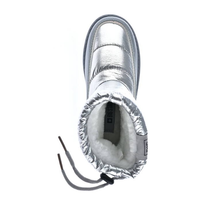 Srebrne metalik čizme za snijeg za djevojčice Big Star KK374218 srebro 1