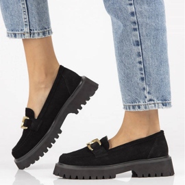 Filippo DP4916 kožne antilop mokasine na platformu crne boje crno 1