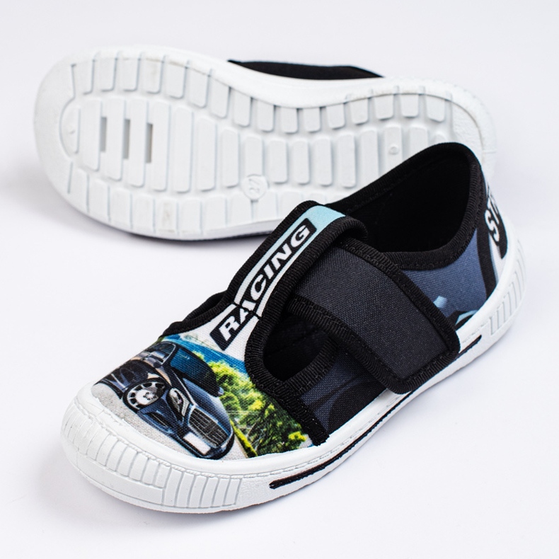 SHELOVET Dječje papuče s autićem 3F crna 1