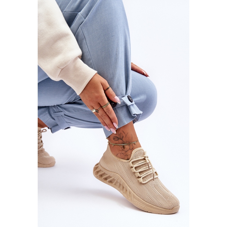 PG1 Ženske slip-on tekstilne tenisice Bež Venett 1