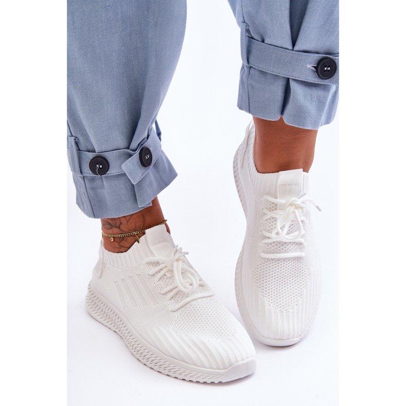 PG1 Ženske slip-on tekstilne tenisice Bijele Zauna bijela 2