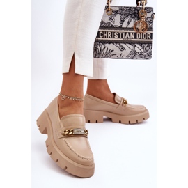 PS1 Klasične natikače na debelu platformu bež Catch Me! 2