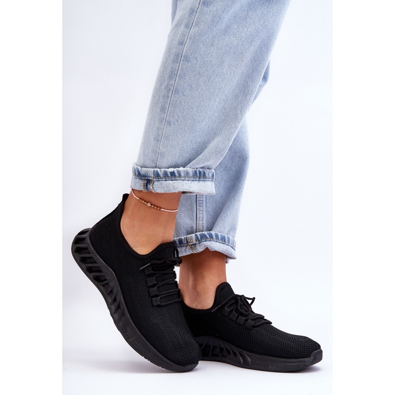 PG1 Ženske slip-on tekstilne tenisice crne Venett crna 2