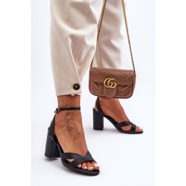 PS1 Klasične sandale na crnu cipola petu crna 1