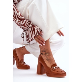 Modne Camel Rouse kožne cipele smeđa 2