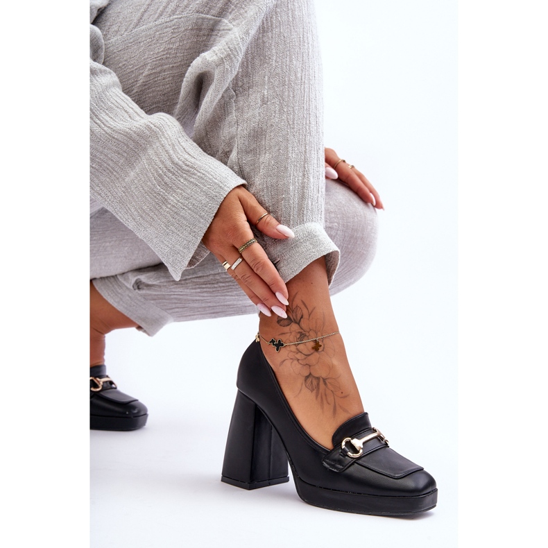 Moderne kožne cipele Black Rouse crno 2