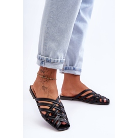 PS1 Ženske sandale s prugama crne Doralia crna 1