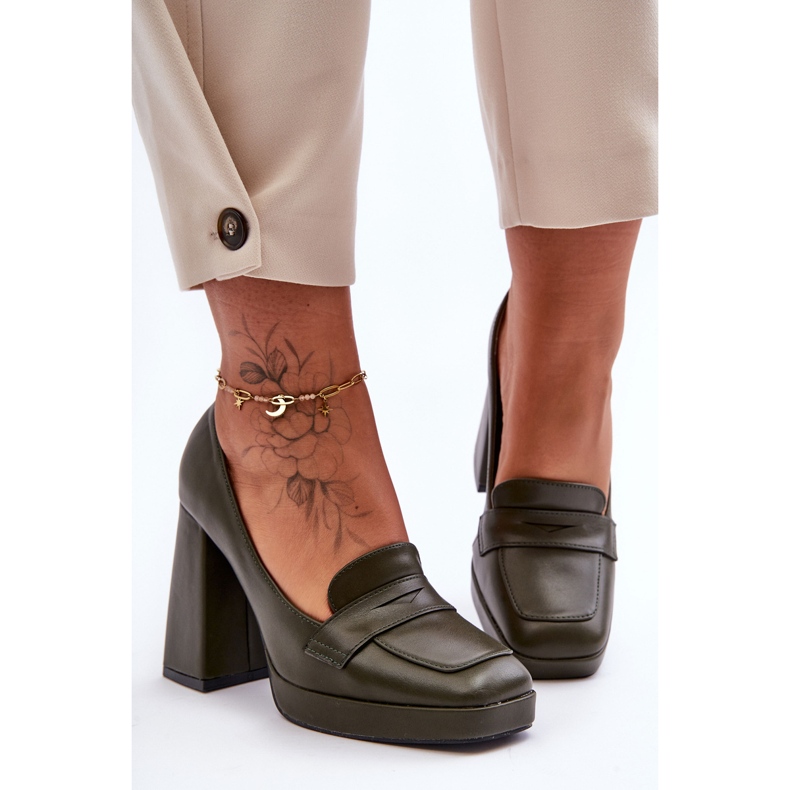 Alisa Green cipele s visokom petom zelena 1