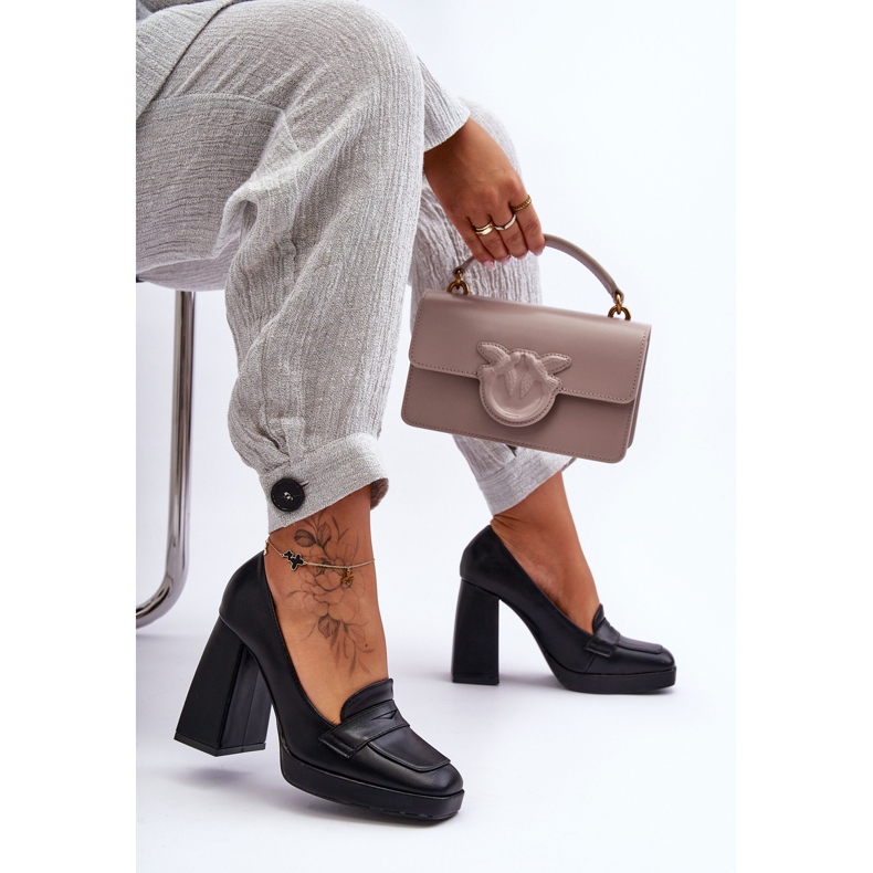 Alisa crne cipele na visoku petu crno 1