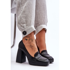 Alisa crne cipele na visoku petu crna 2