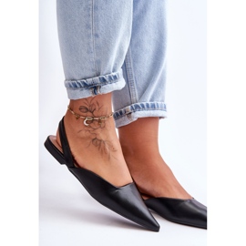 PS1 Ženske kožne balerinke crne Germes crno 1