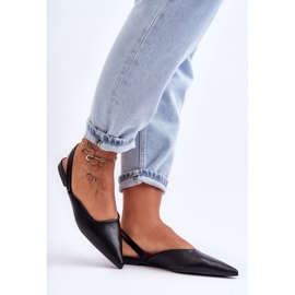 PS1 Ženske kožne balerinke crne Germes crna 2