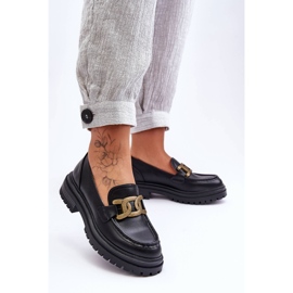 PG1 Ženske mokasine s platformom i ukrasom crne Ameg crna 2